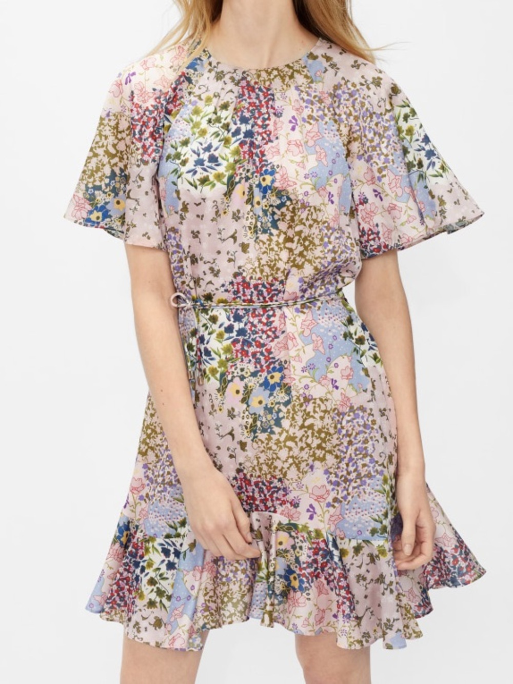 Ted Baker Pink Floral Patchwork Mini Dress